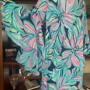 Lilly Pulitzer Vibrant Floral Midi Dress